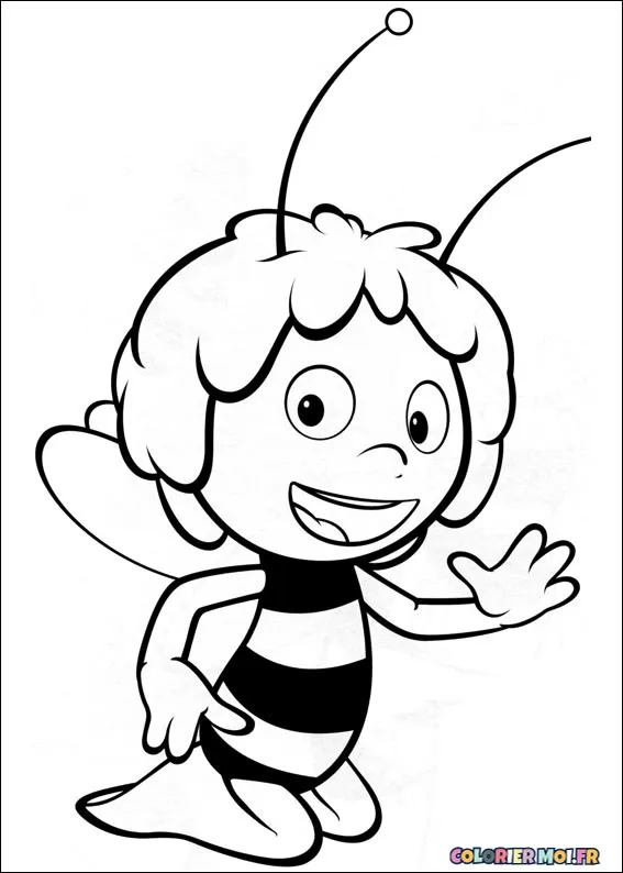 Dessin à colorier de Abeille Maya