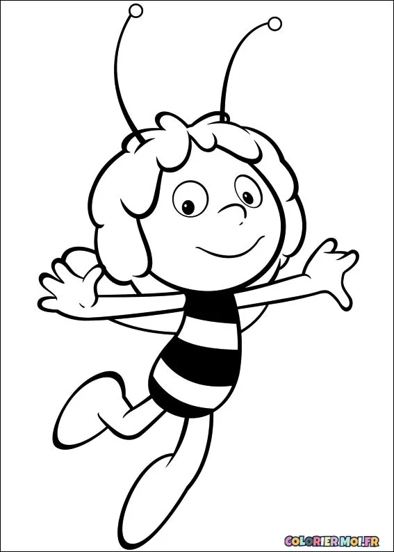 Dessin à colorier de Abeille Maya