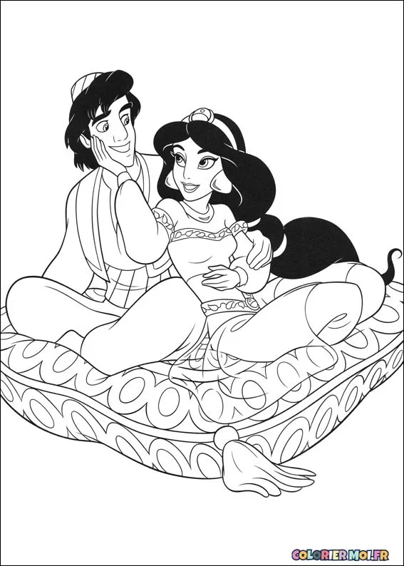 Dessin à colorier de Aladdin