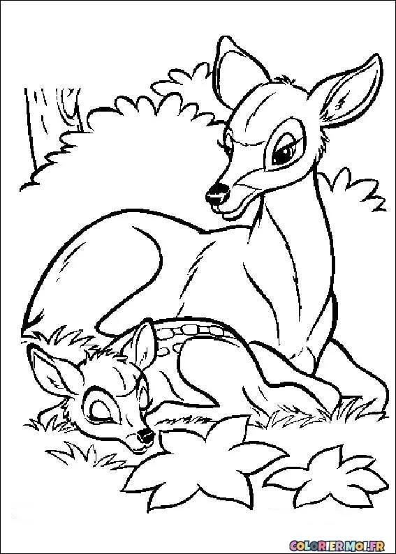 Dessin à colorier de Bambi