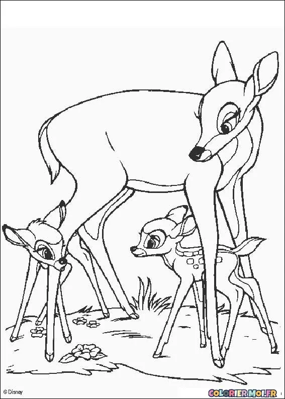 Dessin à colorier de Bambi