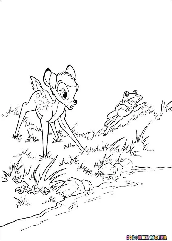 Dessin à colorier de Bambi