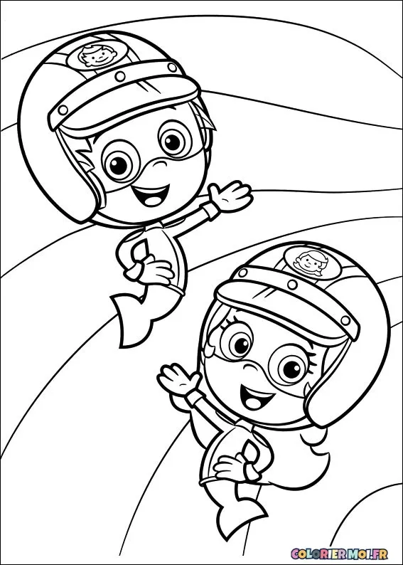 Dessin à colorier de Bubble Guppies