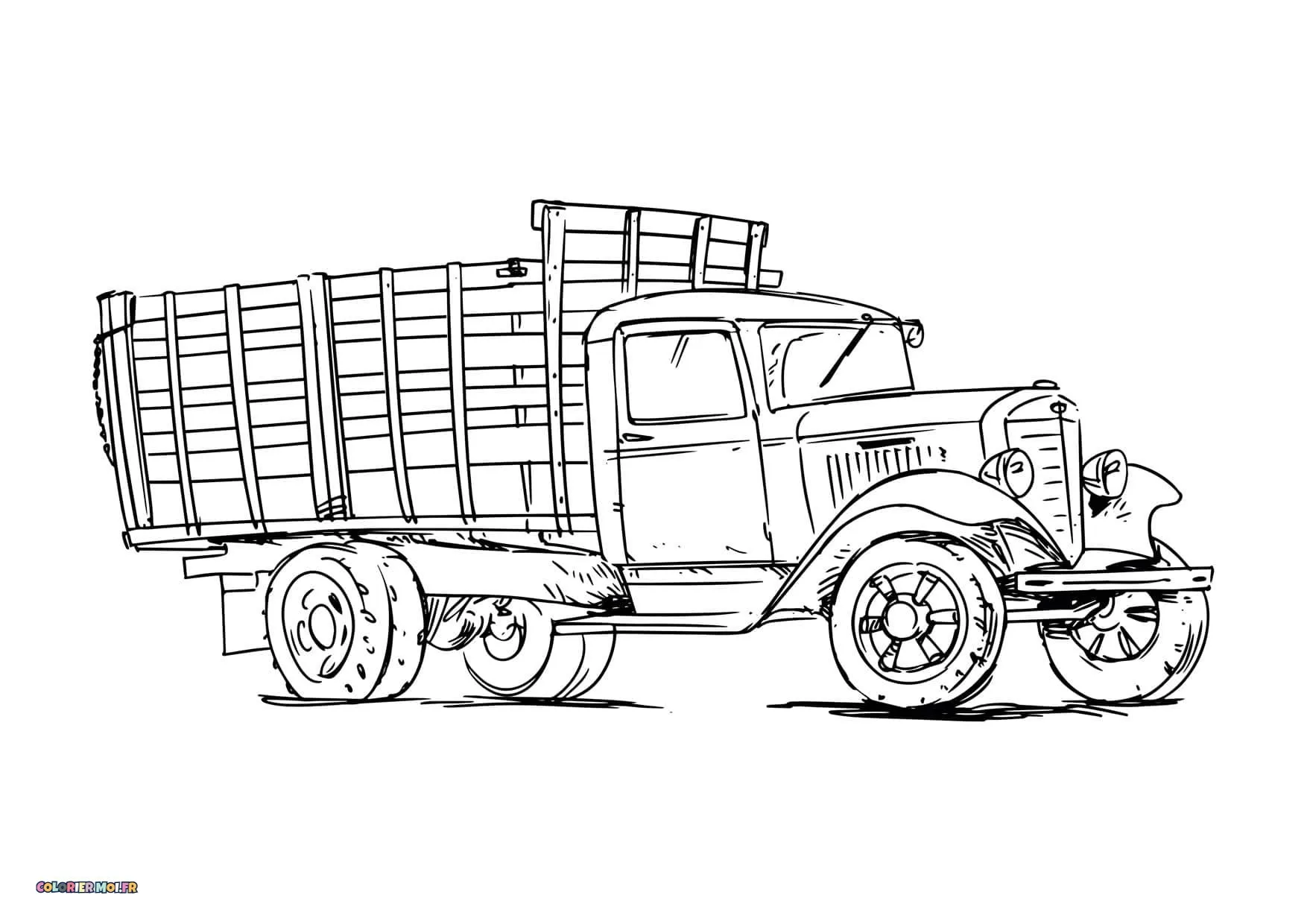 Dessin à colorier de Camions