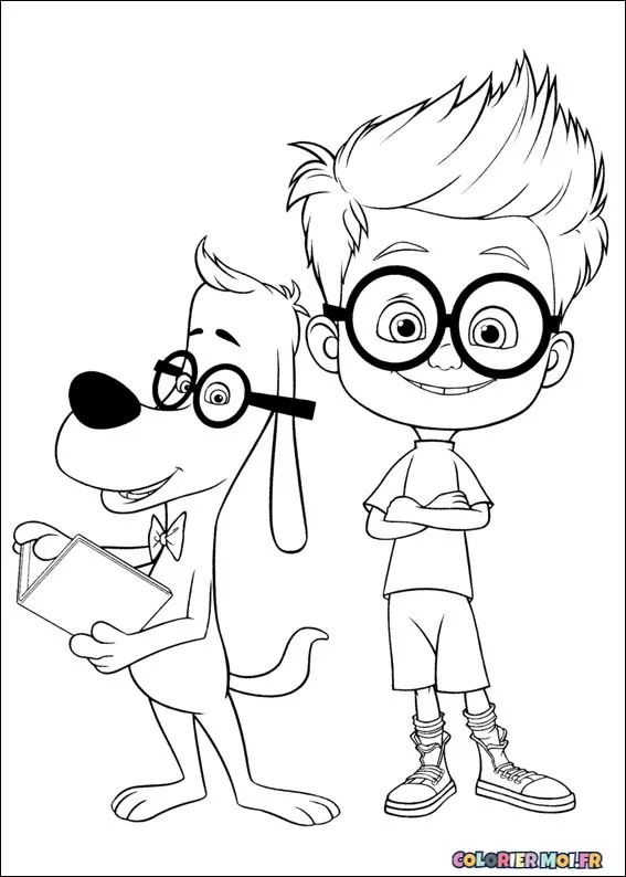 Dessin à colorier de Les aventures de Peabody et Sherman