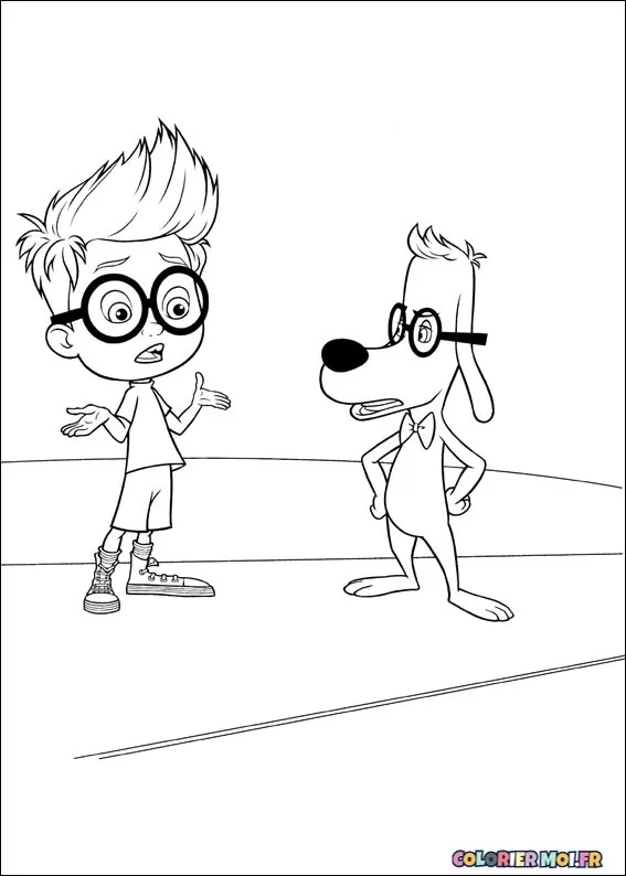 Dessin à colorier de Les aventures de Peabody et Sherman