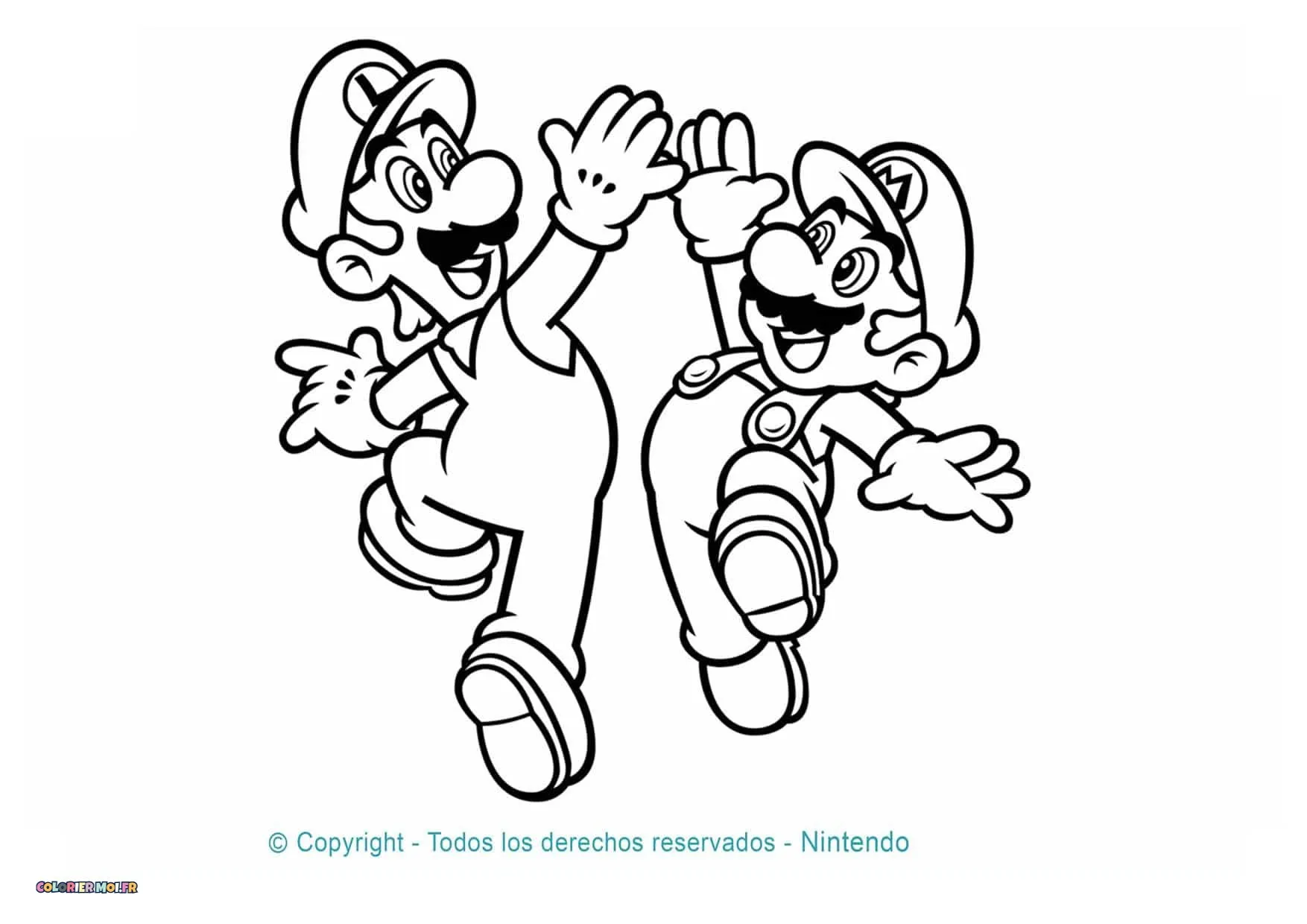 Dessin à colorier de Mario Bros