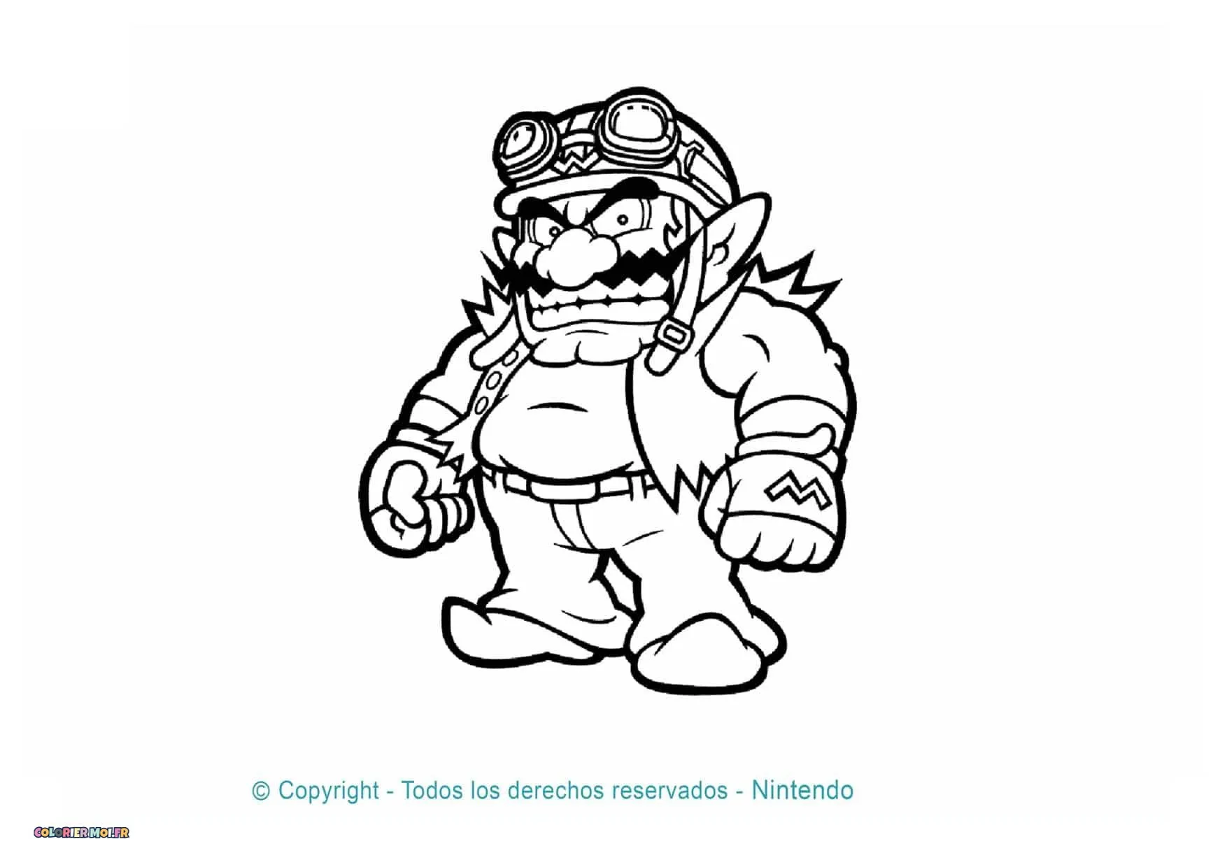 Dessin à colorier de Mario Bros