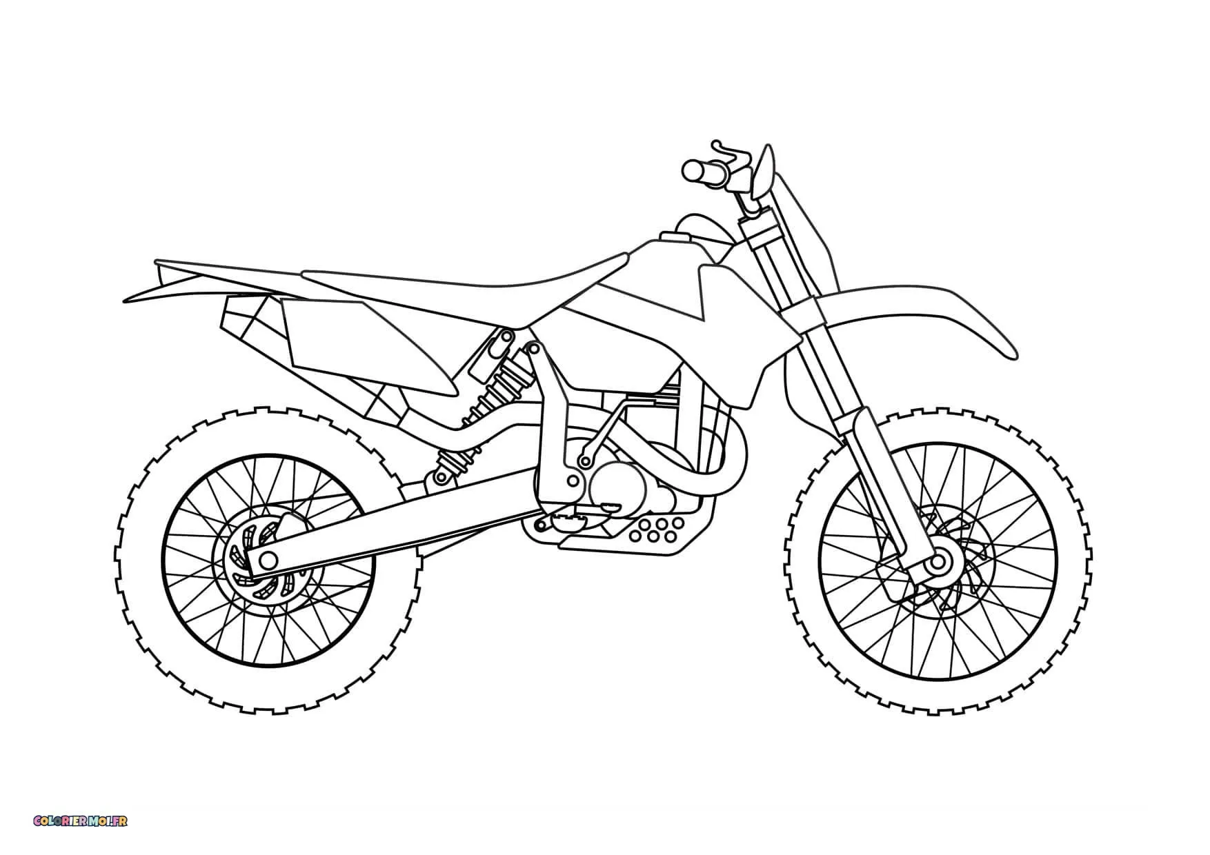 Dessin à colorier de Motos