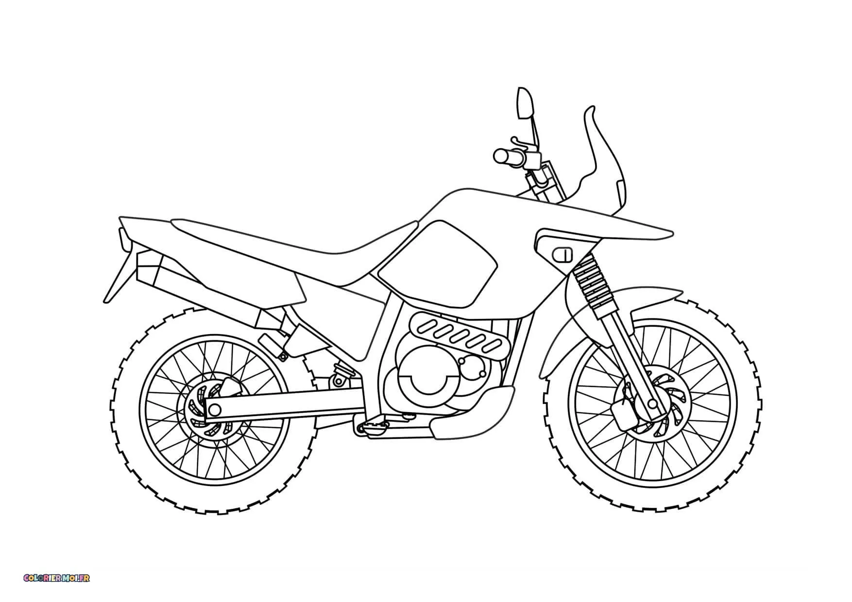 Dessin à colorier de Motos