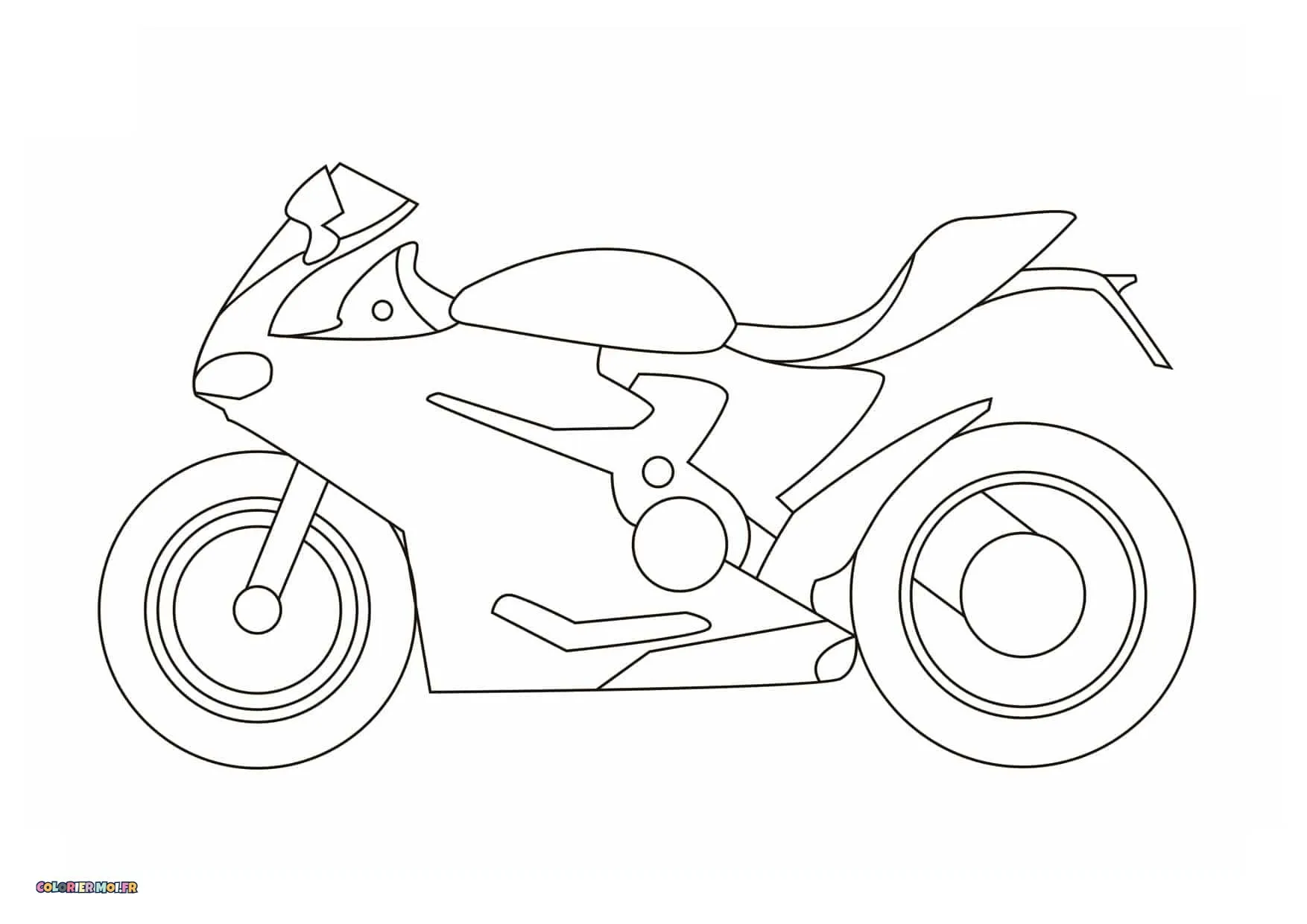 Dessin à colorier de Motos