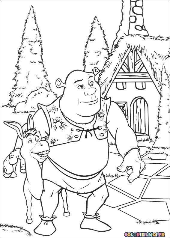 Dessin à colorier de Shrek