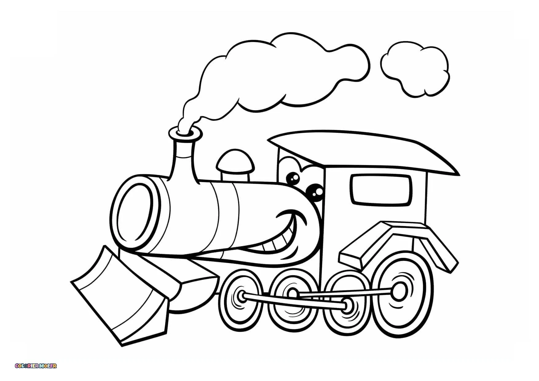 Dessin à colorier de Trains