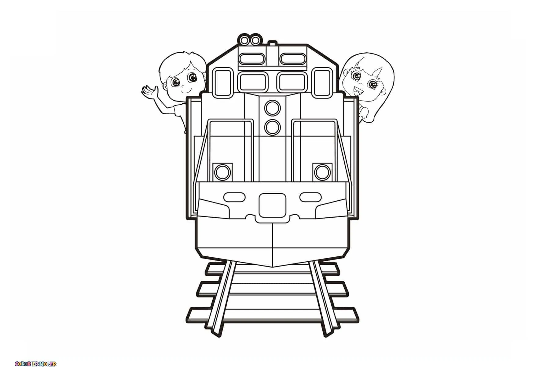 Dessin à colorier de Trains