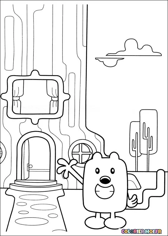 Dessin à colorier de Wow Wow Wubbzy