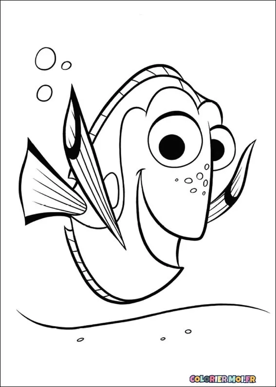 dessin de A la recherche de Dory 10 à télécharger imprimer et colorier.