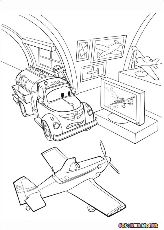 dessin de Avions 33 à télécharger imprimer et colorier.