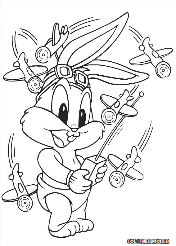 dessin de Baby Looney Tunes 35 à télécharger imprimer et colorier.