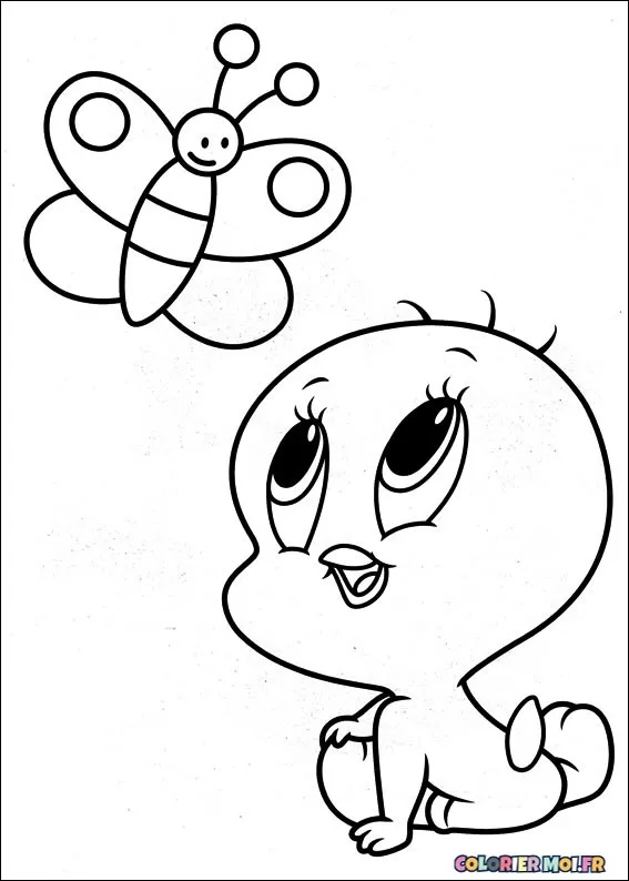 dessin de Baby Looney Tunes 74 à télécharger imprimer et colorier.