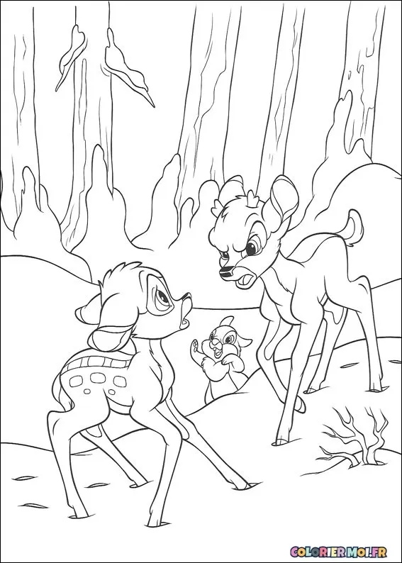 dessin de Bambi 2 04 à télécharger imprimer et colorier.