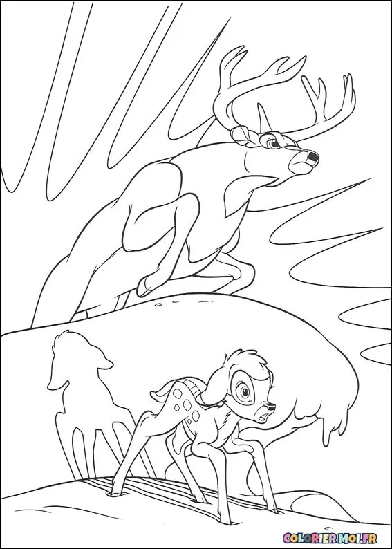 dessin de Bambi 2 06 à télécharger imprimer et colorier.