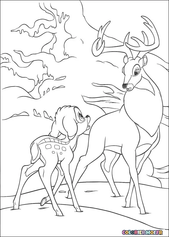 dessin de Bambi 2 07 à télécharger imprimer et colorier.