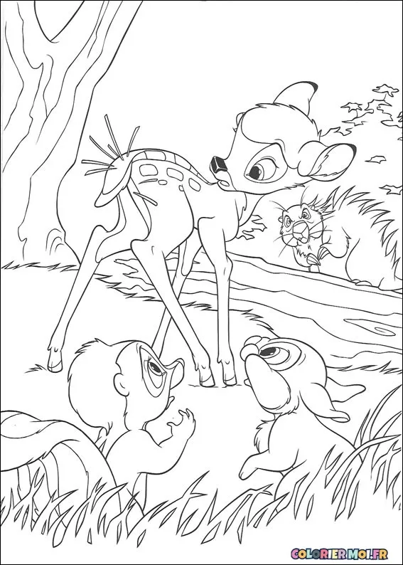 dessin de Bambi 2 08 à télécharger imprimer et colorier.