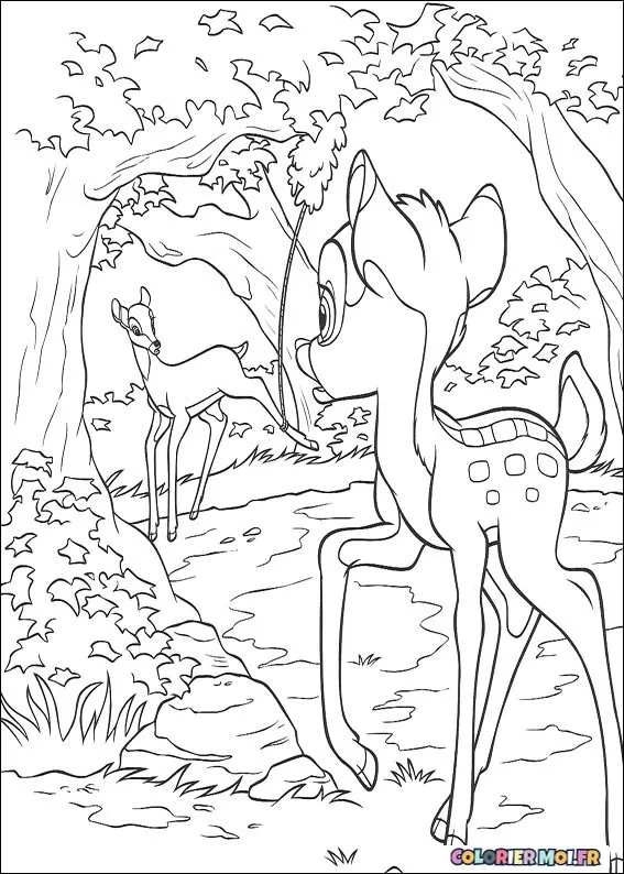 dessin de Bambi 2 18 à télécharger imprimer et colorier.