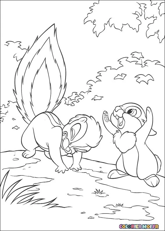 dessin de Bambi 2 19 à télécharger imprimer et colorier.