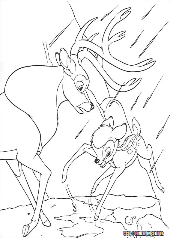 dessin de Bambi 2 21 à télécharger imprimer et colorier.