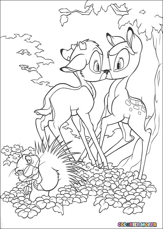 dessin de Bambi 2 24 à télécharger imprimer et colorier.