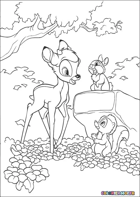 dessin de Bambi 2 26 à télécharger imprimer et colorier.