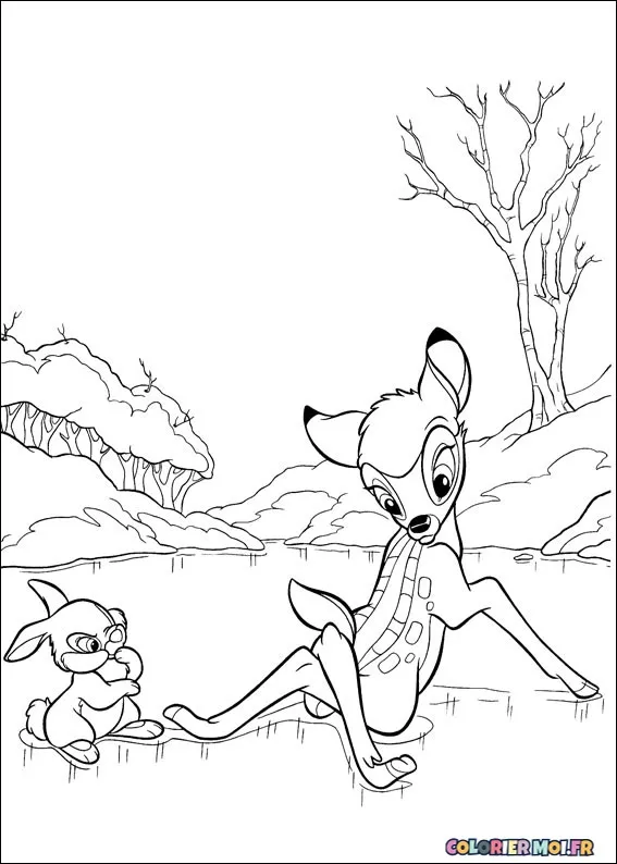 dessin de Bambi 2 27 à télécharger imprimer et colorier.