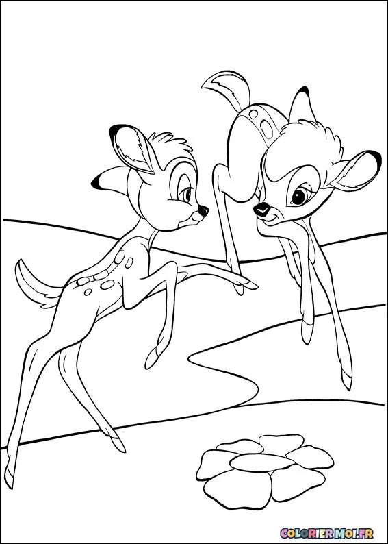 dessin de Bambi 2 34 à télécharger imprimer et colorier.