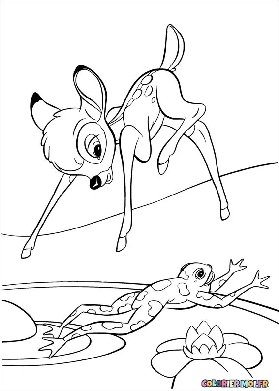 dessin de Bambi 2 38 à télécharger imprimer et colorier.