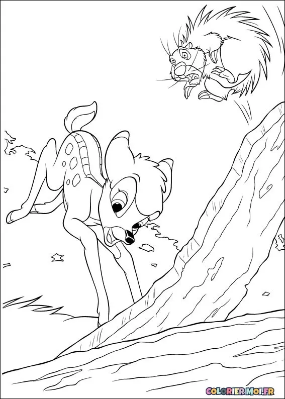 dessin de Bambi 2 60 à télécharger imprimer et colorier.