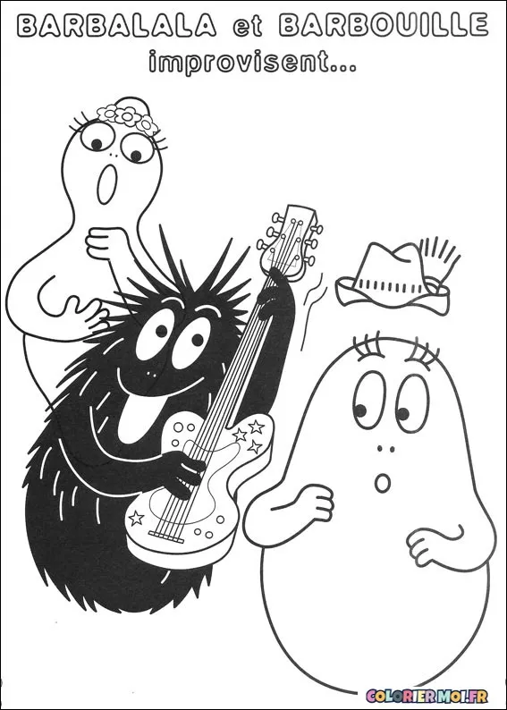 dessin de Barbapapa 27 à télécharger imprimer et colorier.