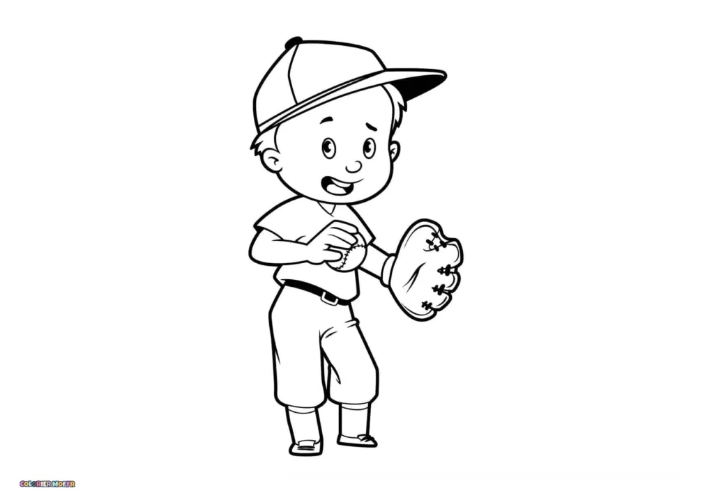 dessin de Baseball 18 à télécharger imprimer et colorier.