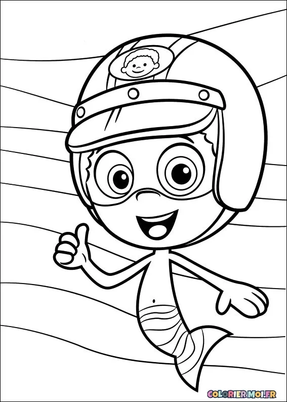 dessin de Bubble Guppies 18 à télécharger imprimer et colorier.