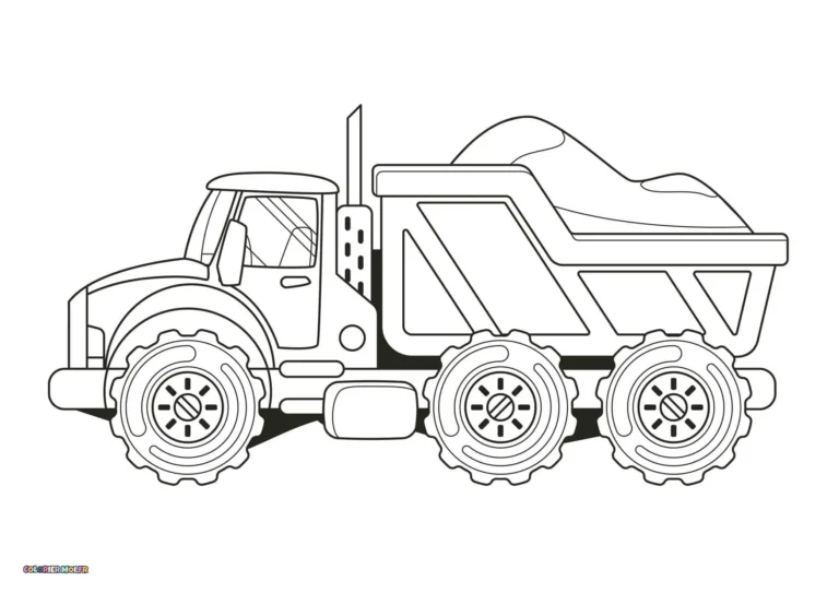 dessin de Camions 10 à télécharger imprimer et colorier.