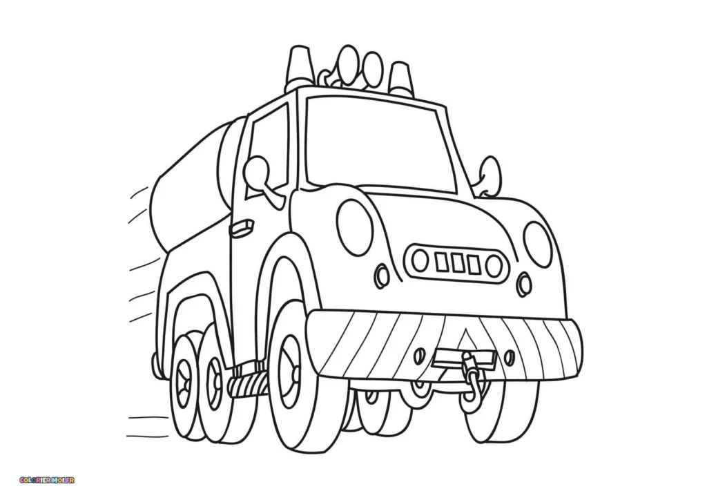 dessin de Camions 25 à télécharger imprimer et colorier.