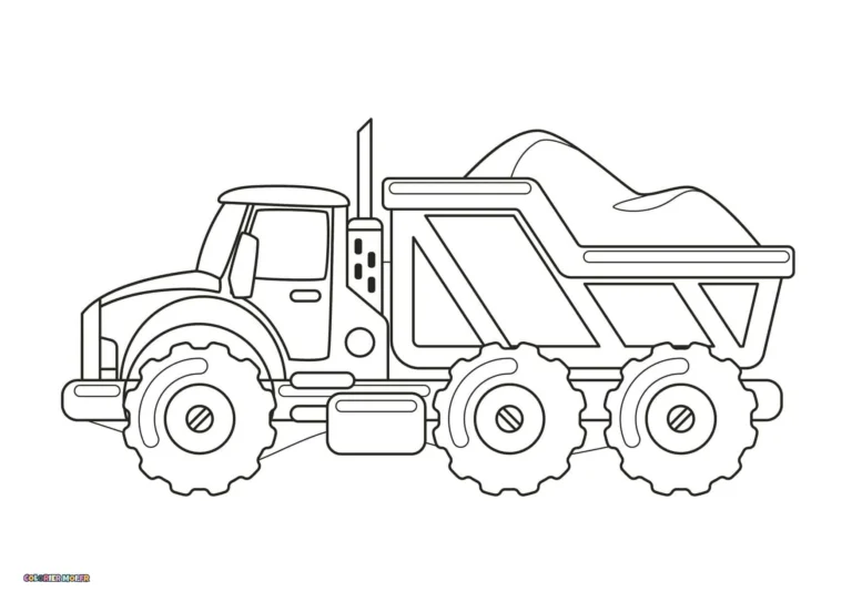 dessin de Camions 31 à télécharger imprimer et colorier.