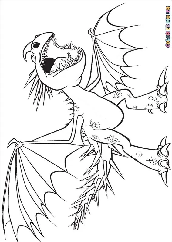 dessin de Comment dresser votre dragon 02 à télécharger imprimer et colorier.