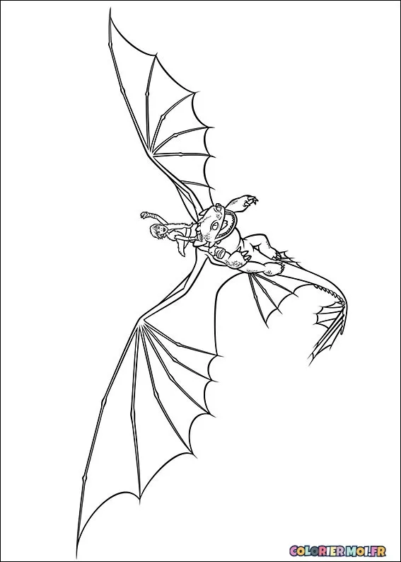 dessin de Comment dresser votre dragon 15 à télécharger imprimer et colorier.