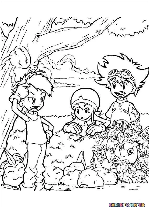 dessin de Digimon 09 à télécharger imprimer et colorier.