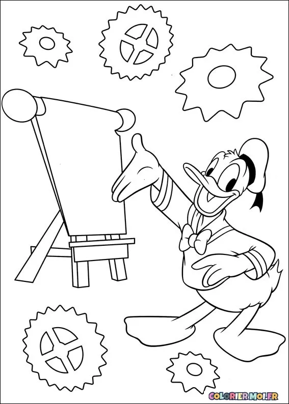 dessin de Donald 60 à télécharger imprimer et colorier.