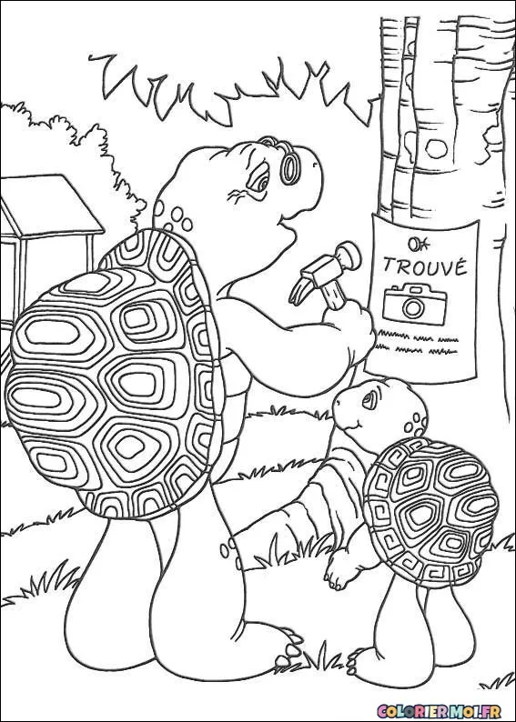 dessin de Franklin 08 à télécharger imprimer et colorier.