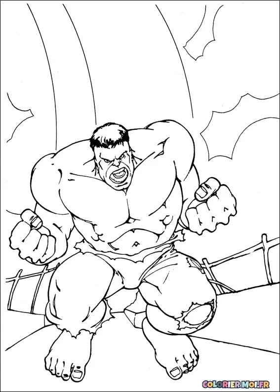 dessin de Hulk 83 à télécharger imprimer et colorier.