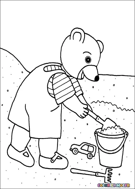 dessin de L Ours Brun 03 à télécharger imprimer et colorier.