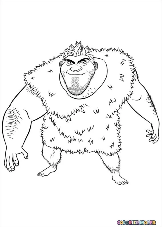 dessin de Les Croods 08 à télécharger imprimer et colorier.